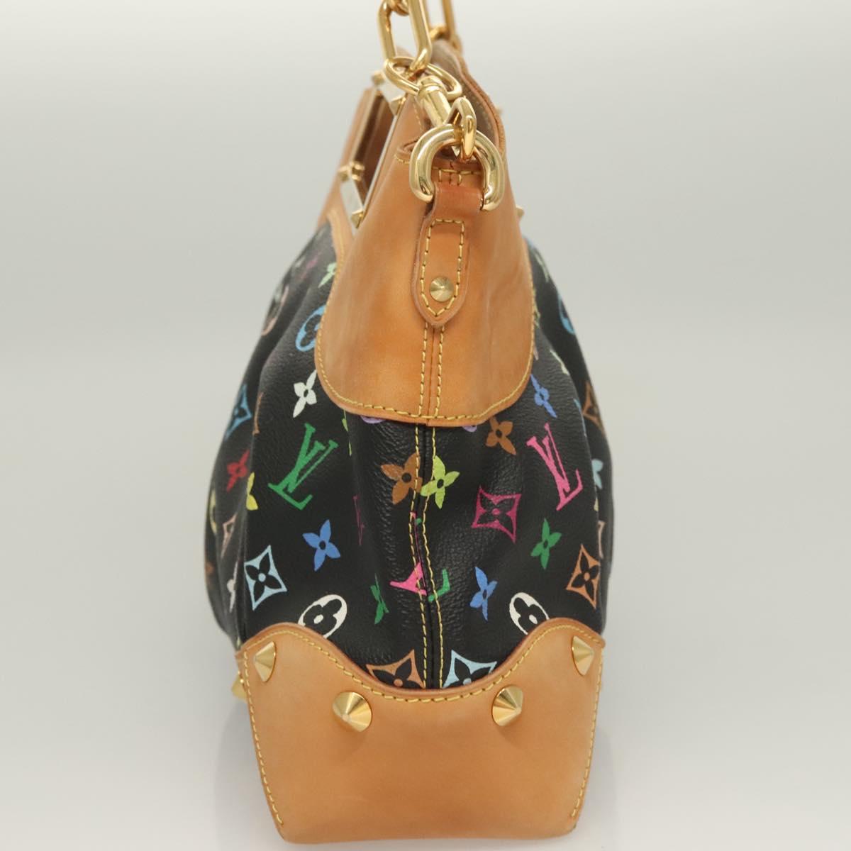 LOUIS VUITTON Monogram Multicolor Judy MM Bag 2Way Black M40256 LV Auth 127563V