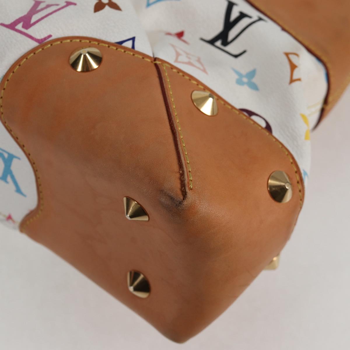 LOUIS VUITTON Monogram Multicolor Judy MM Bag 2Way White M40255 LV Auth 127584V