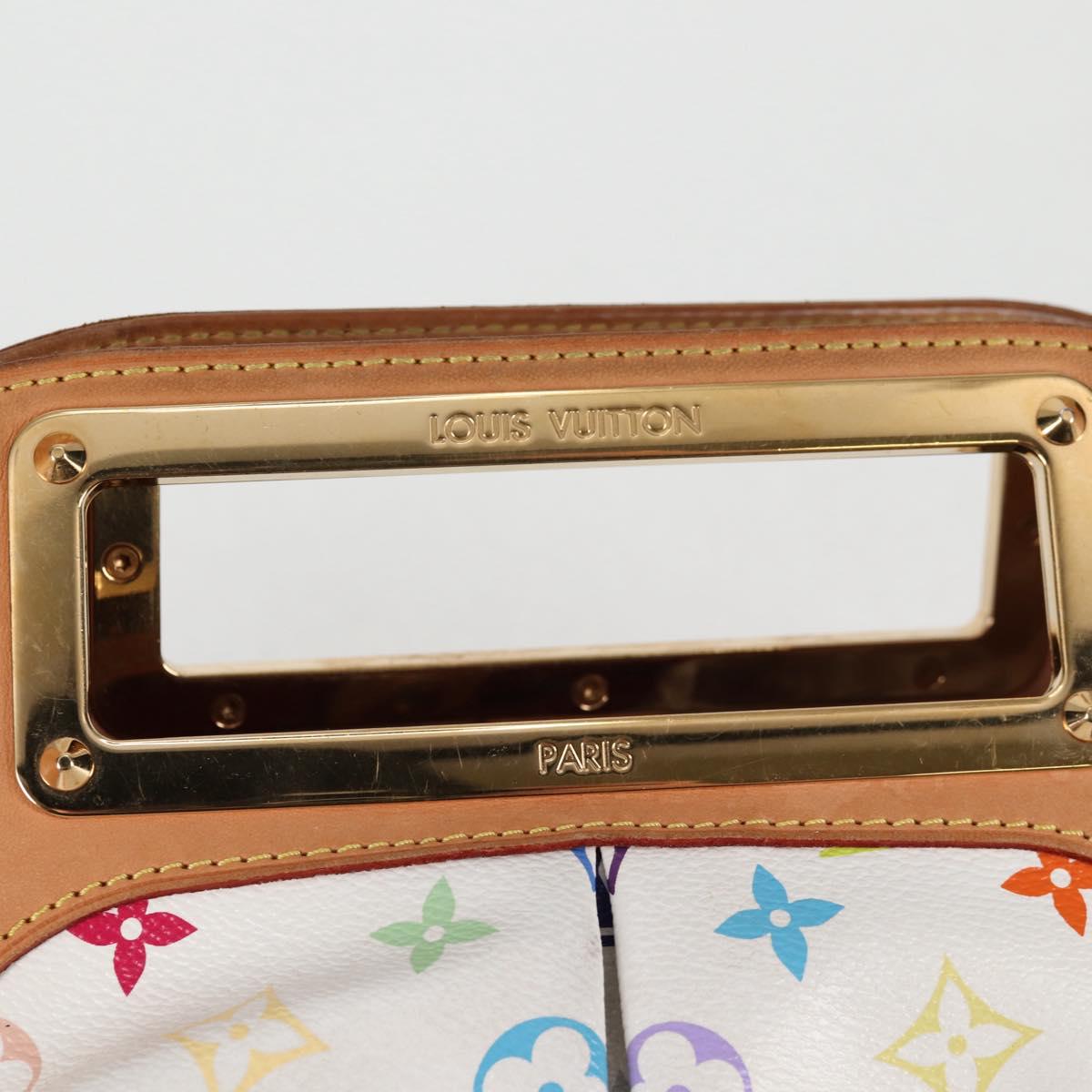 LOUIS VUITTON Monogram Multicolor Judy MM Bag 2Way White M40255 LV Auth 127584V