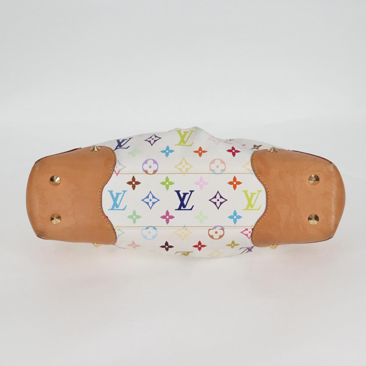 LOUIS VUITTON Monogram Multicolor Judy MM Bag 2Way White M40255 LV Auth 127584V