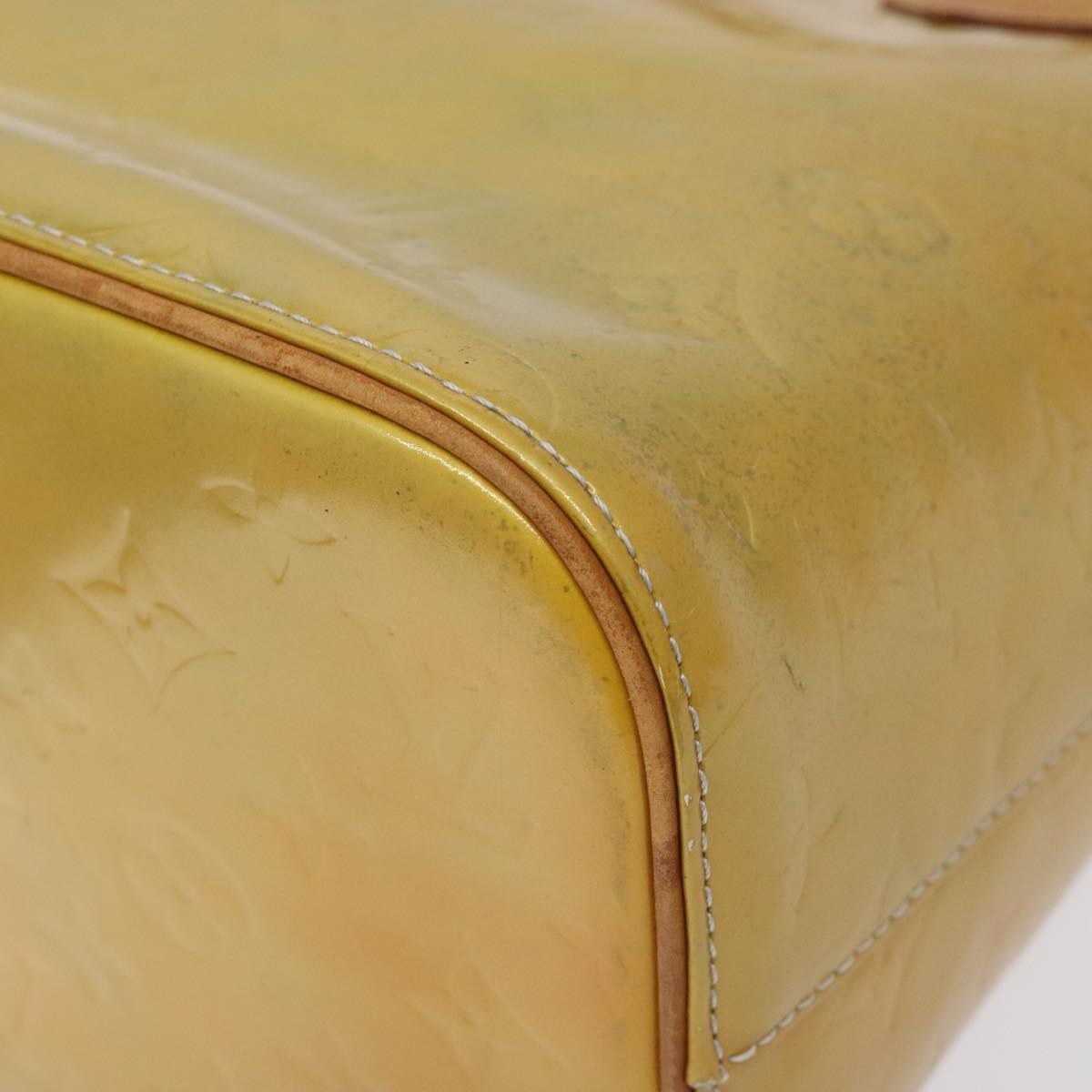 LOUIS VUITTON Monogram Vernis Houston Hand Bag Gris M91053 LV Auth 127603