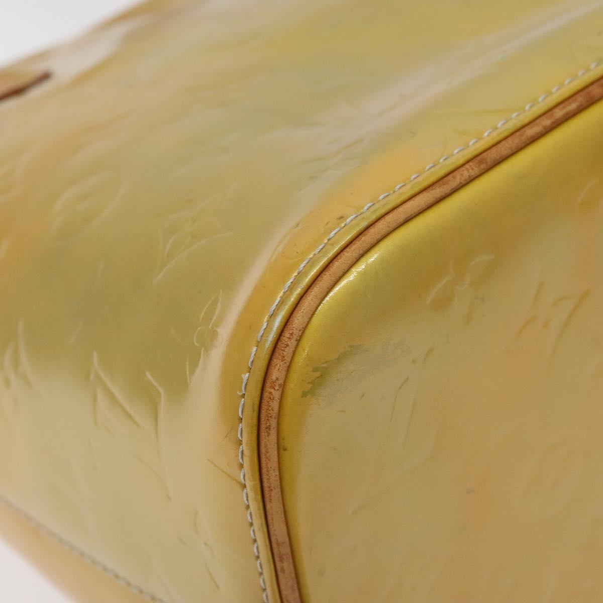 LOUIS VUITTON Monogram Vernis Houston Hand Bag Gris M91053 LV Auth 127603