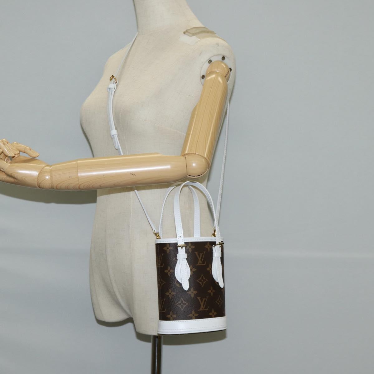 LOUIS VUITTON Monogram Nano Bucket Shoulder Bag M81489 LV Auth 127605SM