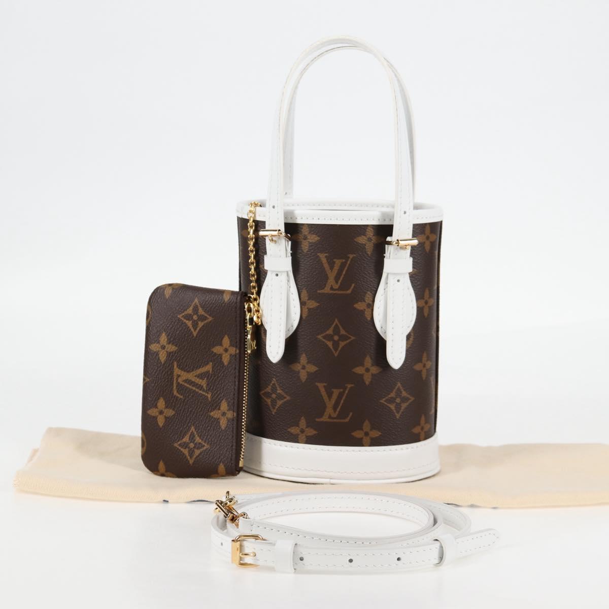 LOUIS VUITTON Monogram Nano Bucket Shoulder Bag M81489 LV Auth 127605M