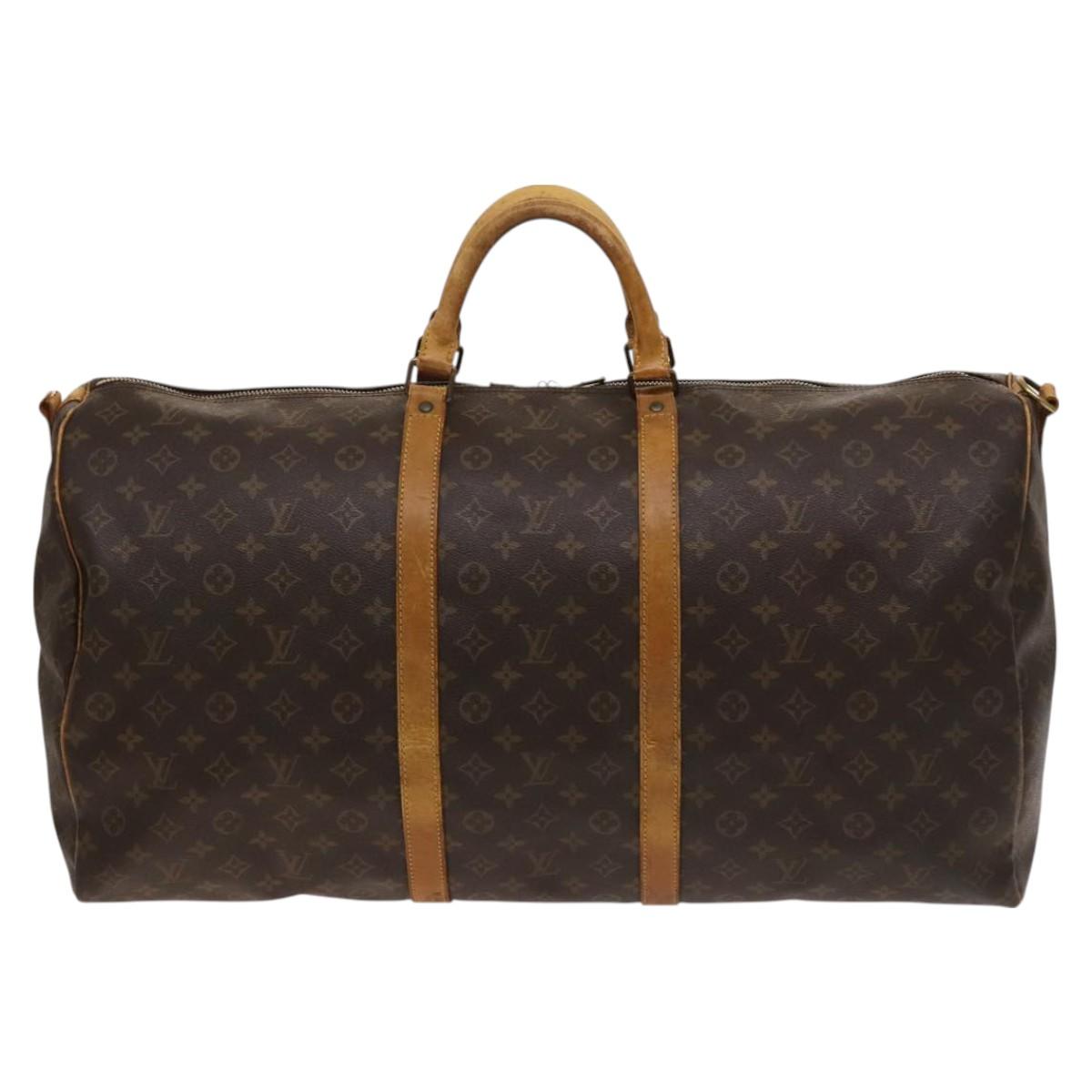LOUIS VUITTON Monogram Keepall Bandouliere 60 Boston Bag M41412 LV Auth 127610