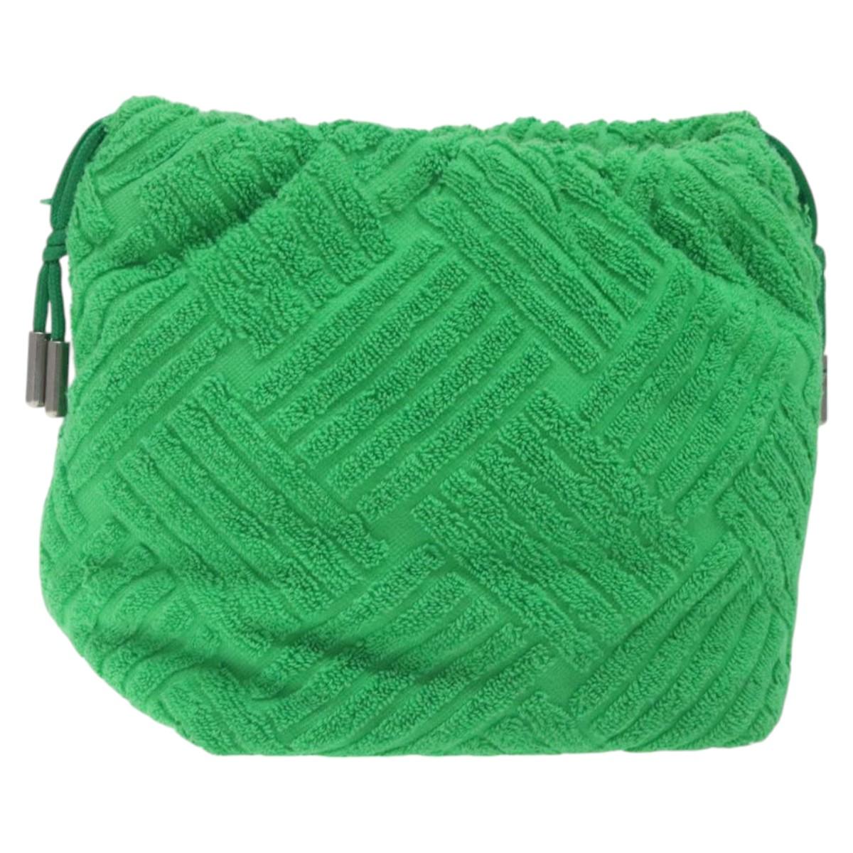 BOTTEGA VENETA Pouch pile Green Auth 127622