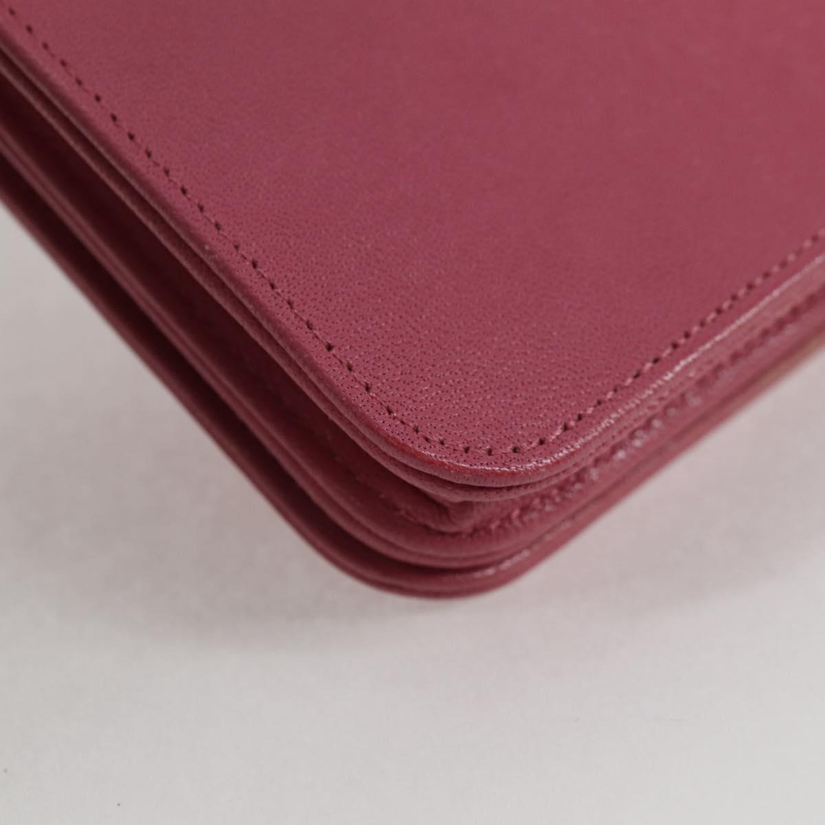 CHANEL Matelasse Chain Shoulder Bag Lamb Skin Pink Gold CC Auth 127625M