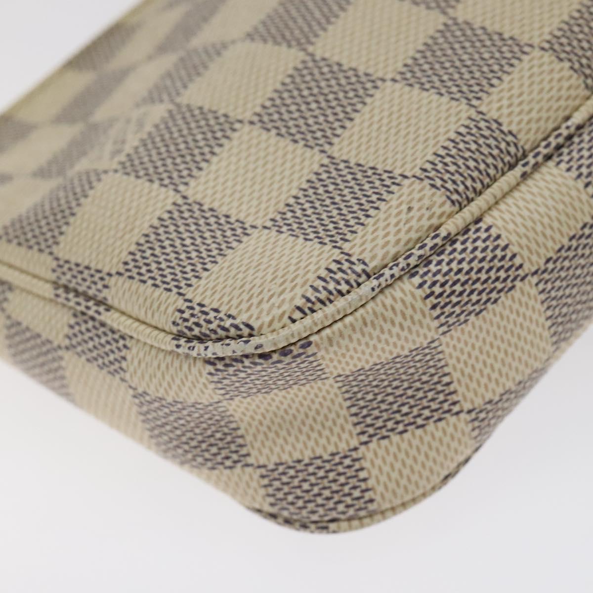 LOUIS VUITTON Damier Azur Pochette Accessoires Pouch N51986 LV Auth 127641