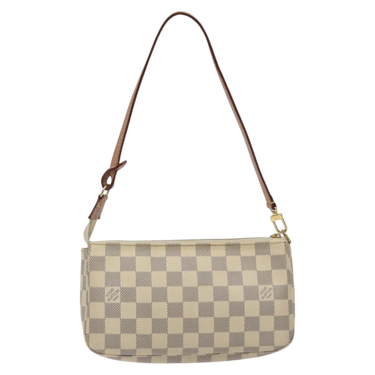 LOUIS VUITTON Damier Azur Pochette Accessoires Pouch N51986 LV Auth 127641