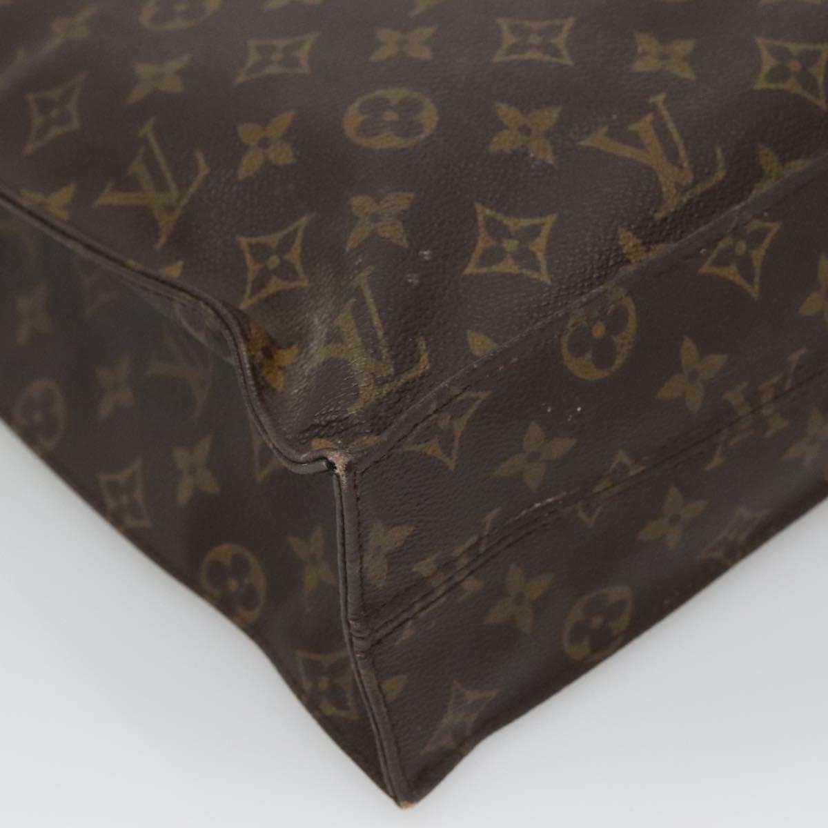 LOUIS VUITTON Monogram Sac Plat Hand Bag M51140 LV Auth 127666