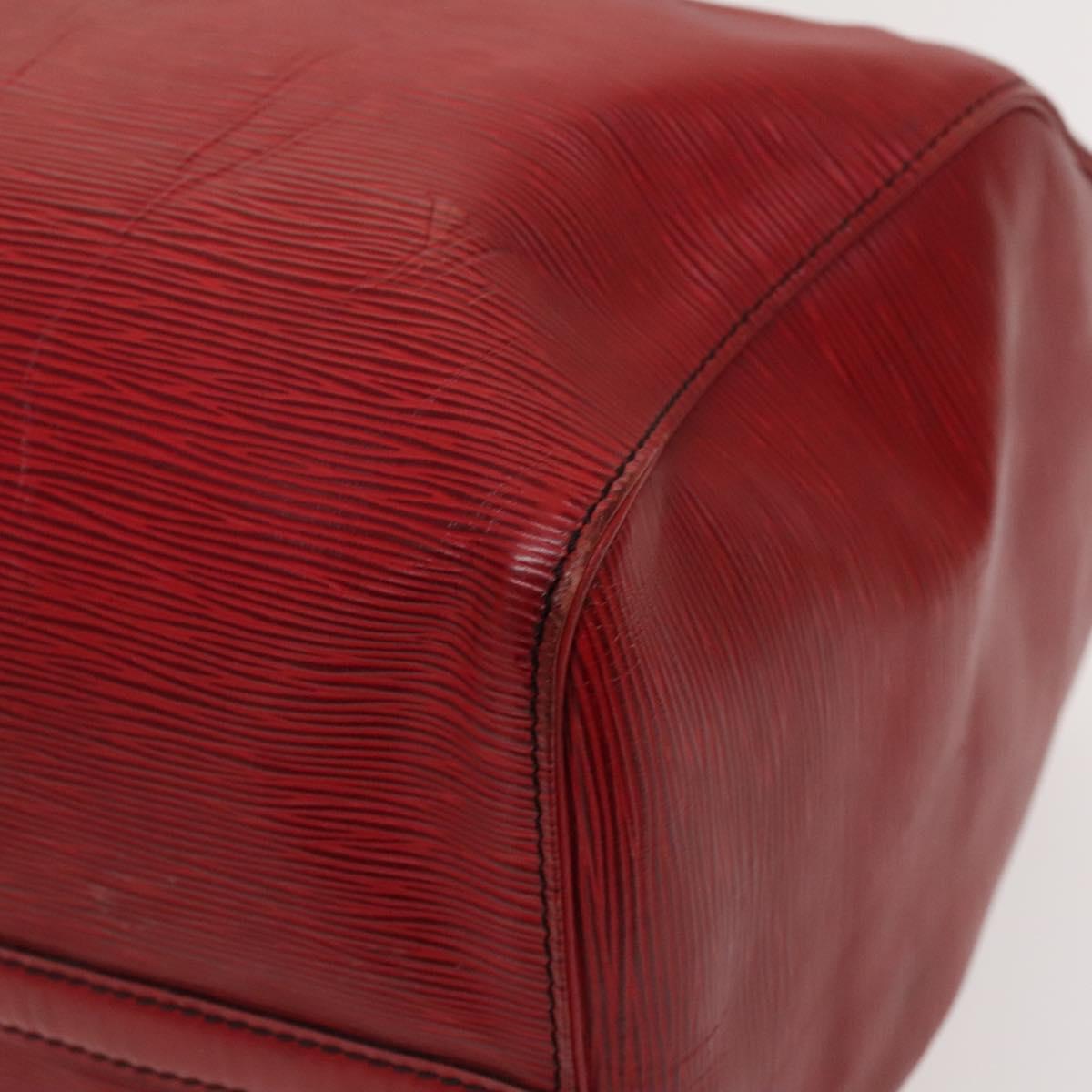 LOUIS VUITTON Epi Keepall 50 Boston Bag Red M42967 LV Auth 127672