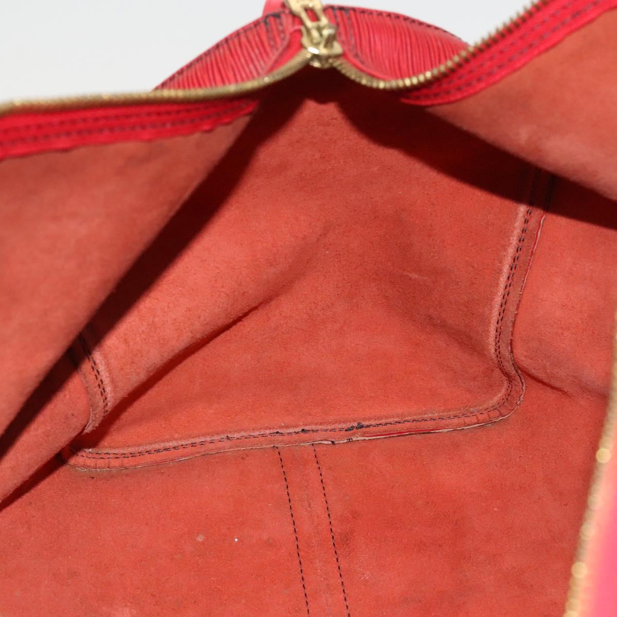 LOUIS VUITTON Epi Keepall 50 Boston Bag Red M42967 LV Auth 127672