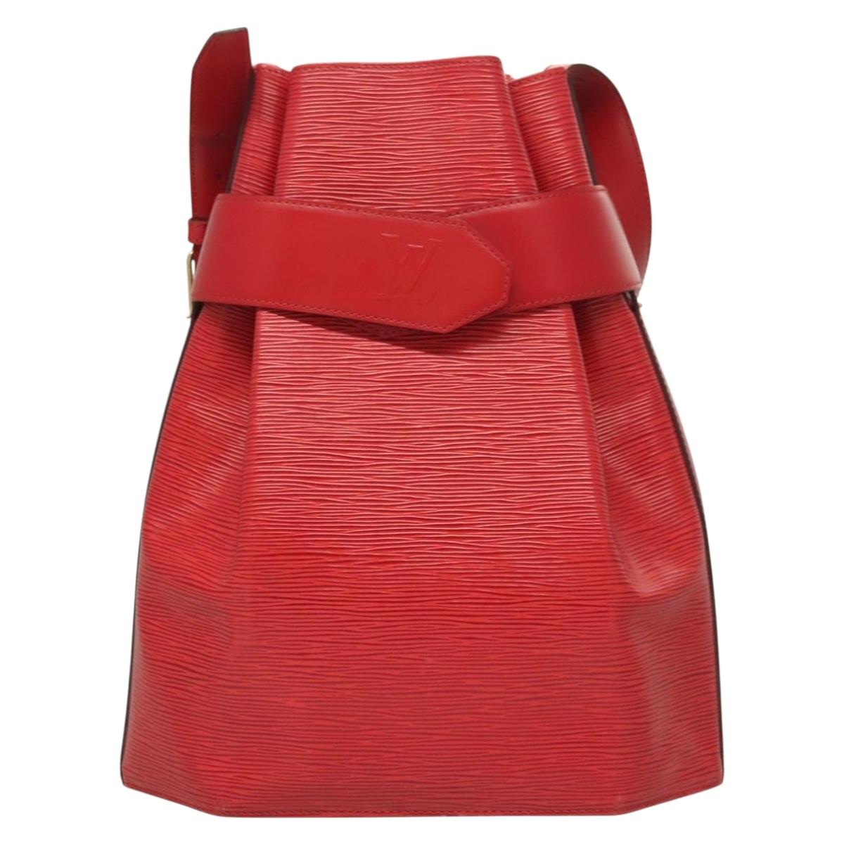 LOUIS VUITTON Epi Sac Depaule GM Shoulder Bag Red M80197 LV Auth 127696