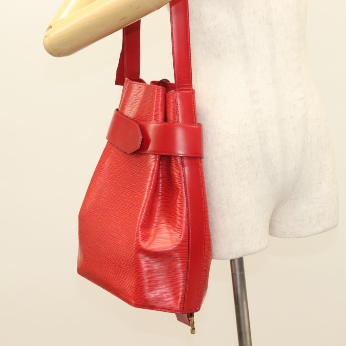 LOUIS VUITTON Epi Sac Depaule GM Shoulder Bag Red M80197 LV Auth 127696