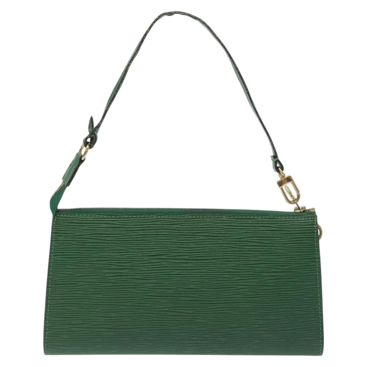 LOUIS VUITTON Epi Pochette Accessoires Pouch Green M52984 LV Auth 127700