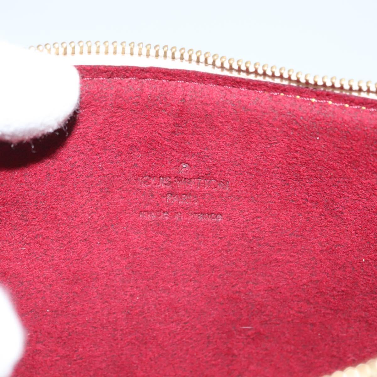 LOUIS VUITTON Multicolor Pochette Accessoires Pouch White M92649 Auth 127704V