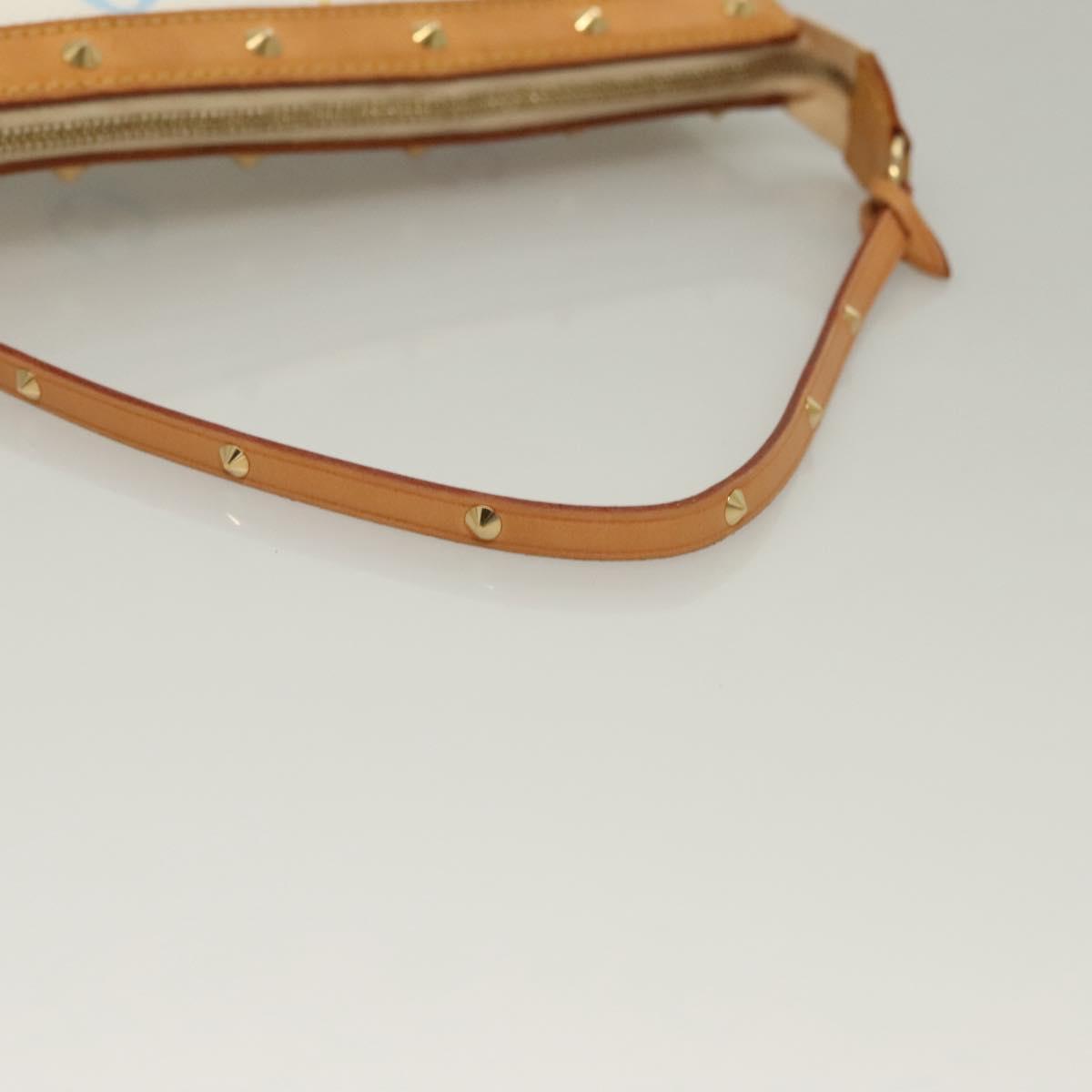 LOUIS VUITTON Multicolor Pochette Accessoires Pouch White M92649 Auth 127704V