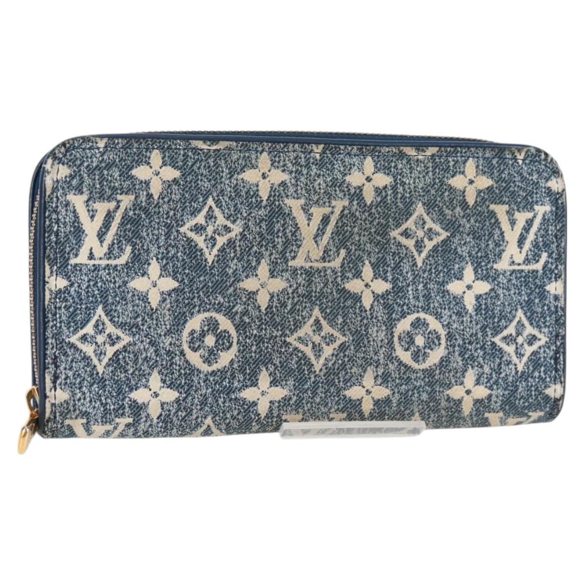 LOUIS VUITTON Monogram Jaguar Zippy Wallet Wallet Blue M81226 LV Auth 127708A