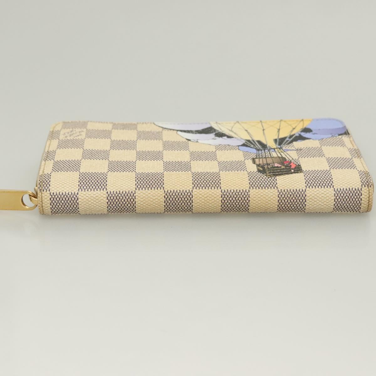 LOUIS VUITTON Damier Azur Illustre Balloon Zippy Wallet N63006 LV Auth 127710