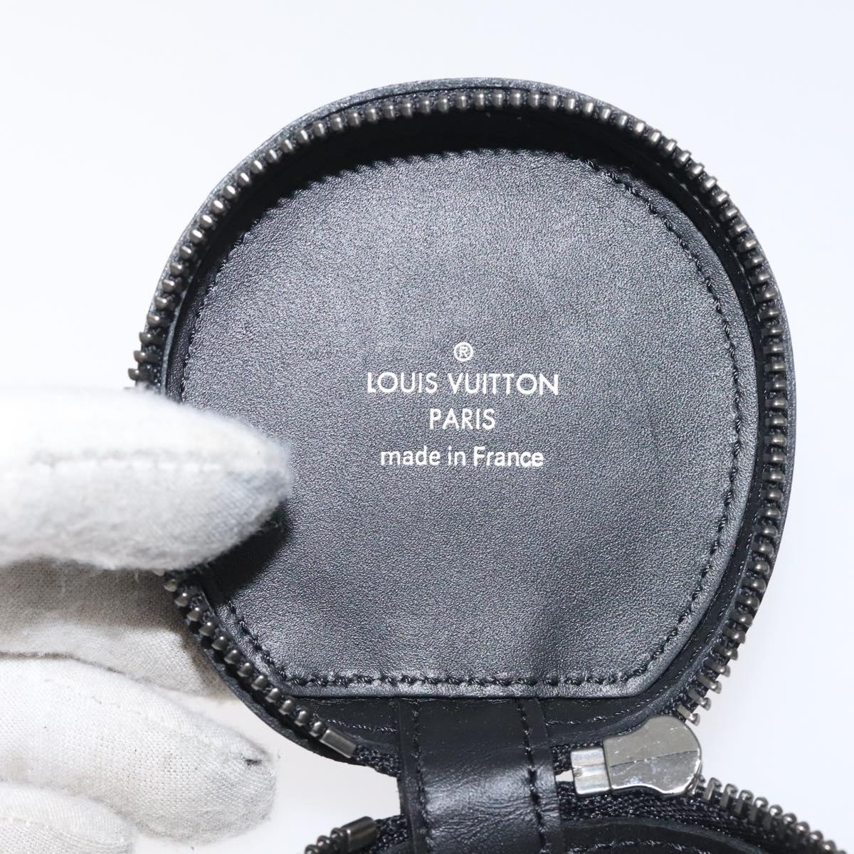 LOUIS VUITTON Monogram Eclipse Etui earphones Accessory Case GI0844 Auth 127716