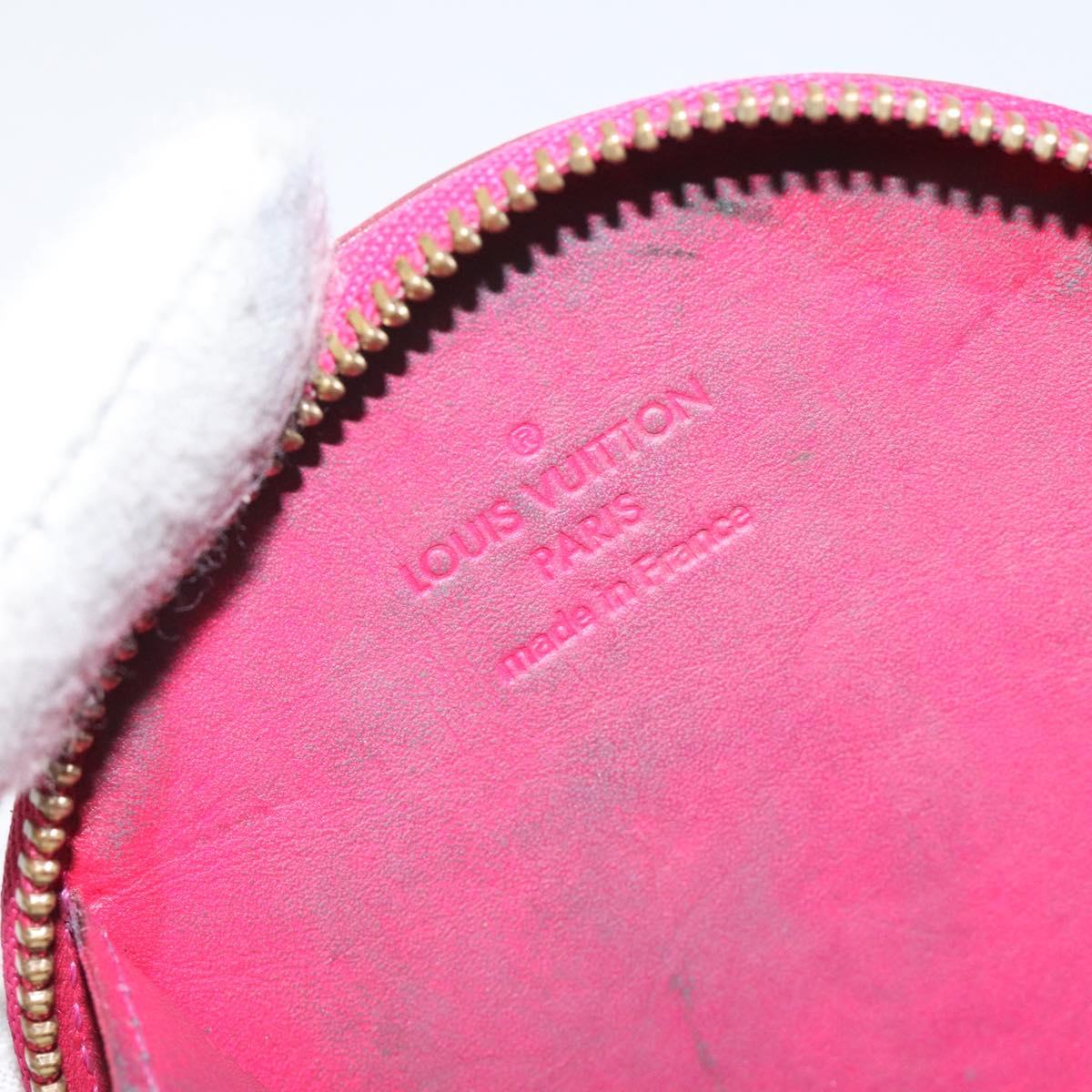 LOUIS VUITTON Vernis Rose Porte Monnaie Chapeau Coin Purse M93690 Auth 127718