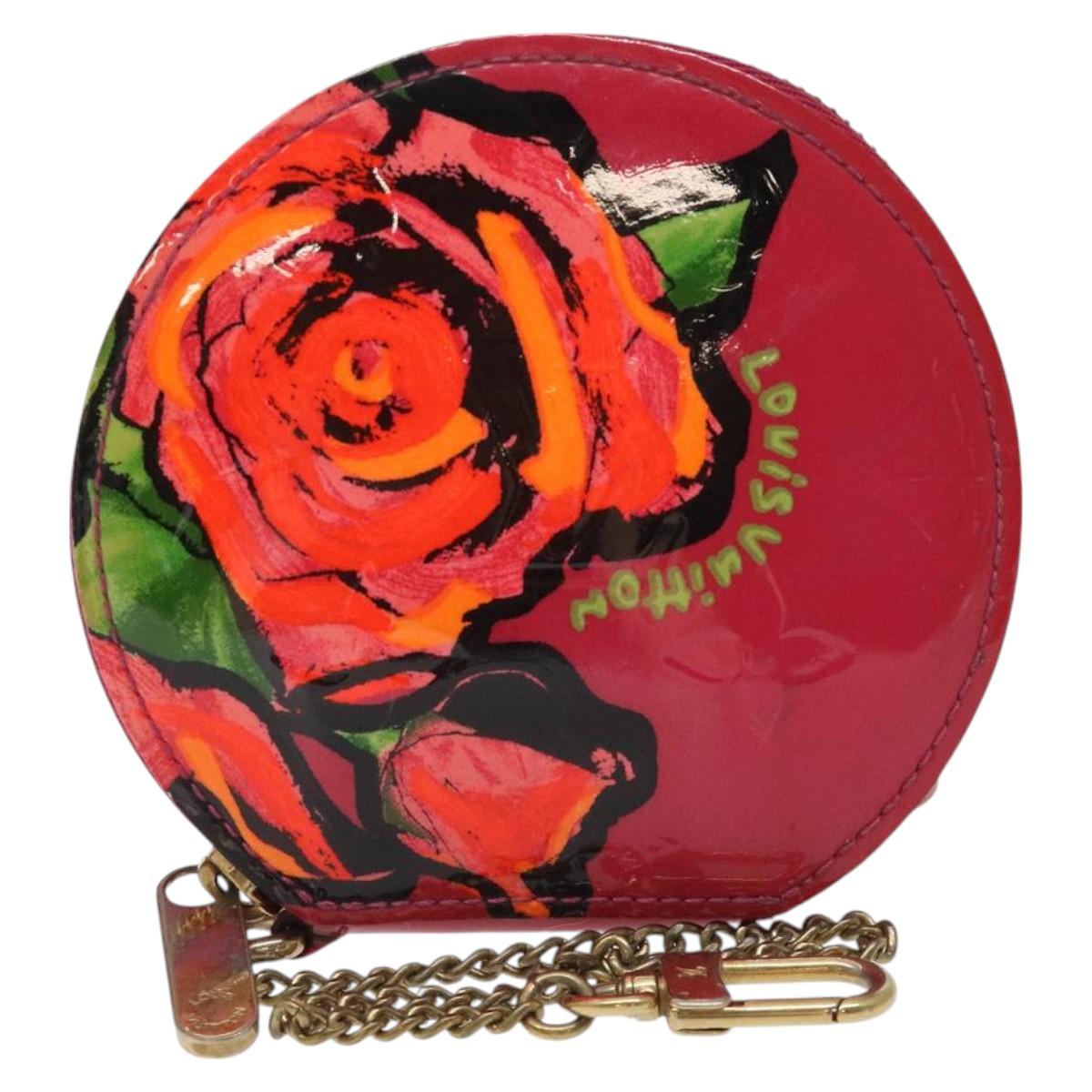 LOUIS VUITTON Vernis Rose Porte Monnaie Chapeau Coin Purse M93690 Auth 127718