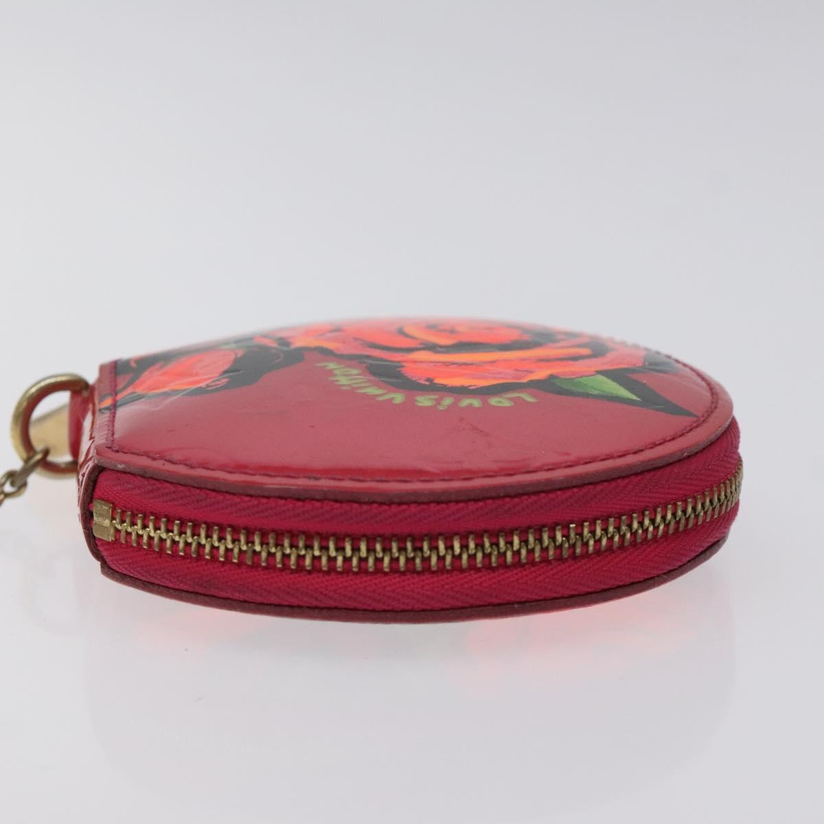 LOUIS VUITTON Vernis Rose Porte Monnaie Chapeau Coin Purse M93690 Auth 127718