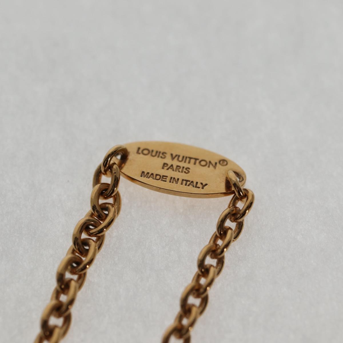 LOUIS VUITTON LVxTM 2 Necklace Super Flat metal Gold Tone M02499 LV Auth 127723SM
