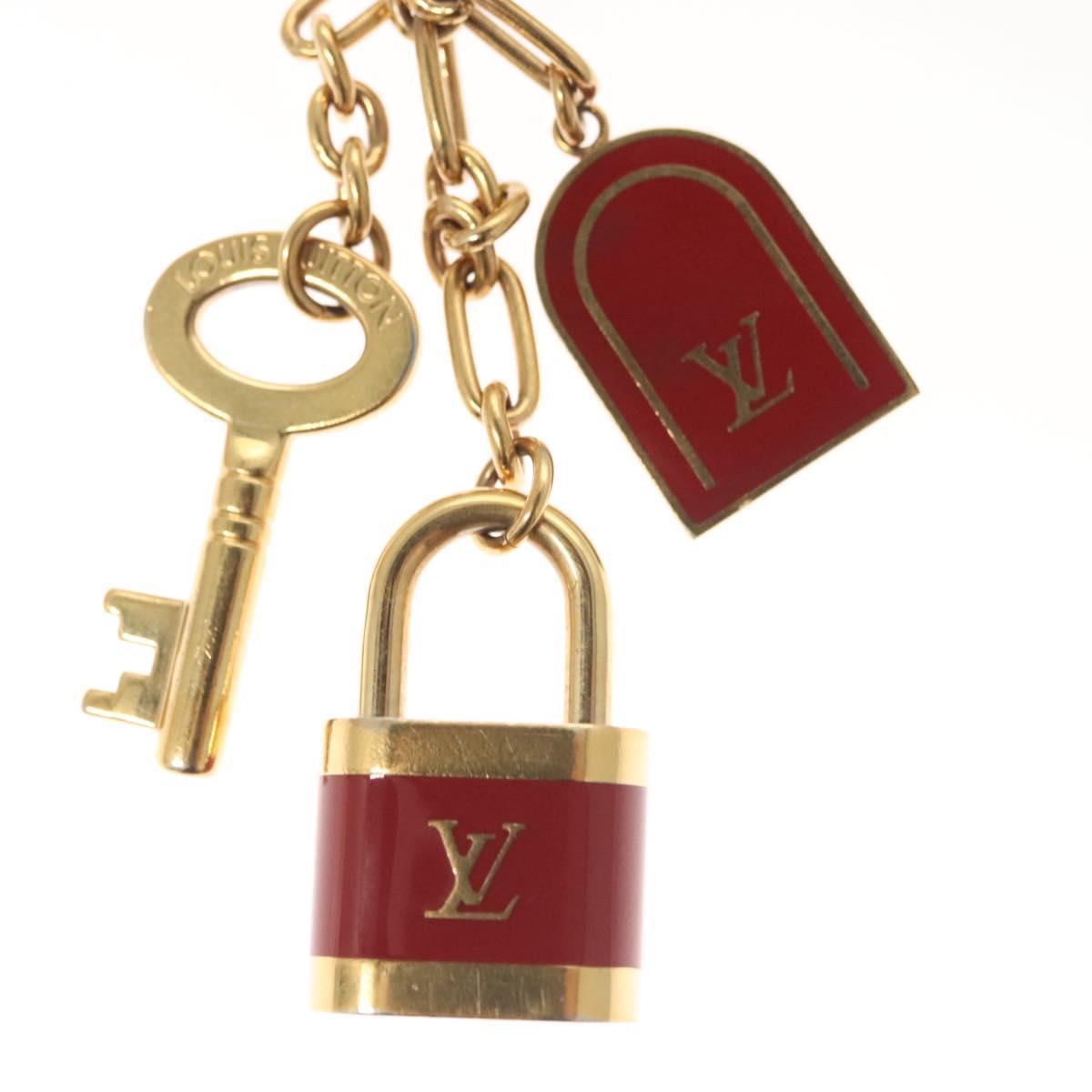 LOUIS VUITTON Porte Cles Kaduna Charm metal Gold M60073 LV Auth 127731