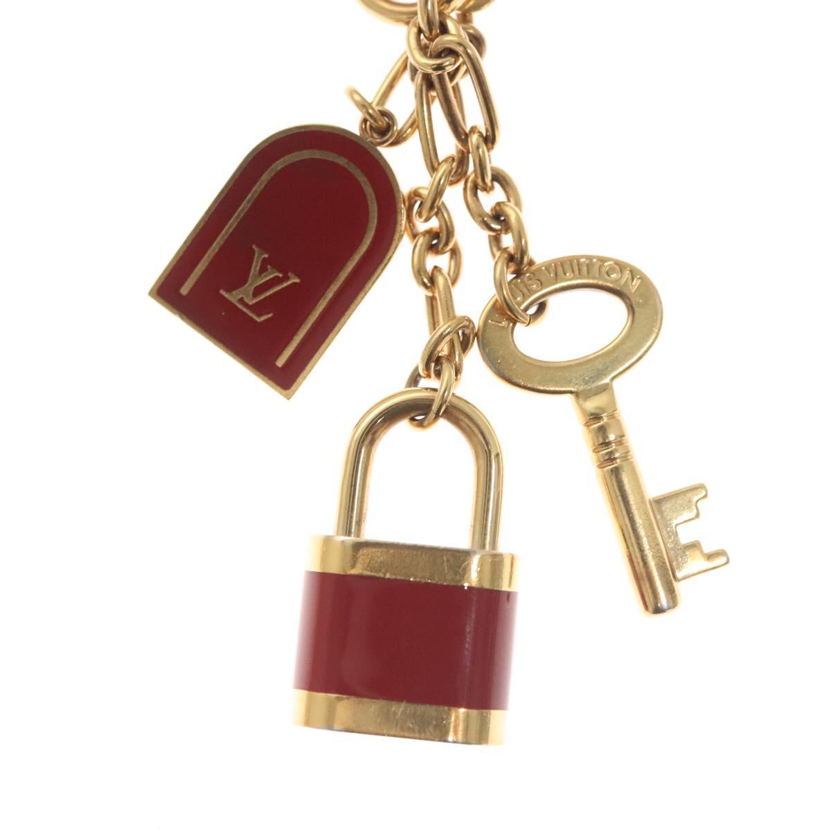 LOUIS VUITTON Porte Cles Kaduna Charm metal Gold M60073 LV Auth 127731