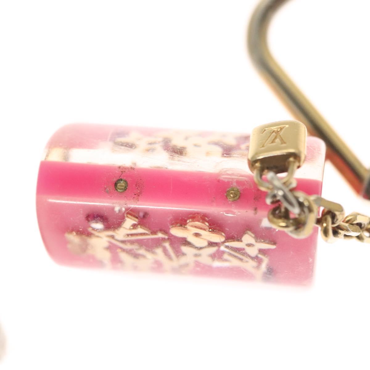LOUIS VUITTON Porte Cles Speedy Unclusion Charm metal Pink M65024 LV Auth 127733