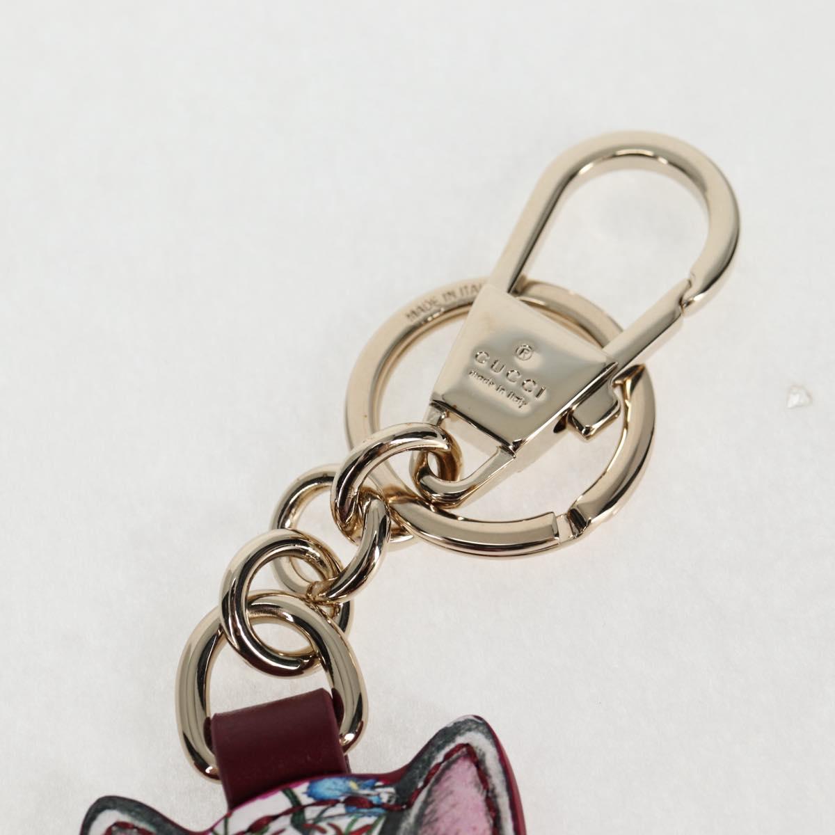 GUCCI GG Supreme Yuko Higuchi Key Holder PVC Beige Auth 127737M