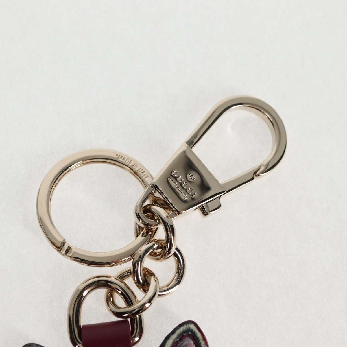 GUCCI GG Supreme Yuko Higuchi Key Holder PVC Beige Auth 127738M