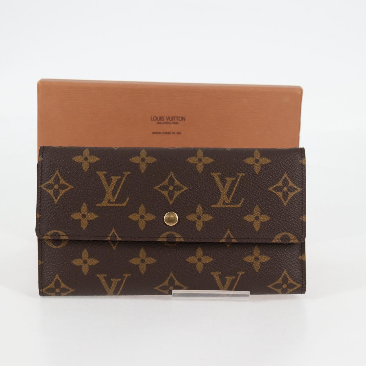 LOUIS VUITTON Monogram Porte Tresol International Wallet M61215 LV Auth 127744V