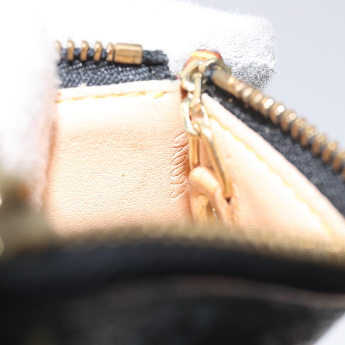 LOUIS VUITTON Multicolor Pochette Cles Coin Purse Black M13664 LV Auth 127749