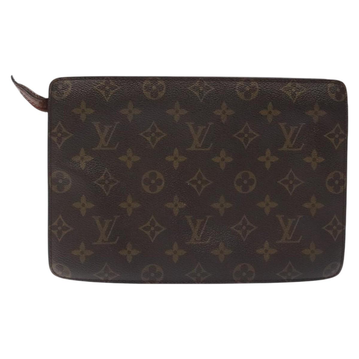 LOUIS VUITTON Monogram Pochette Homme Clutch Bag M51795 LV Auth 127757