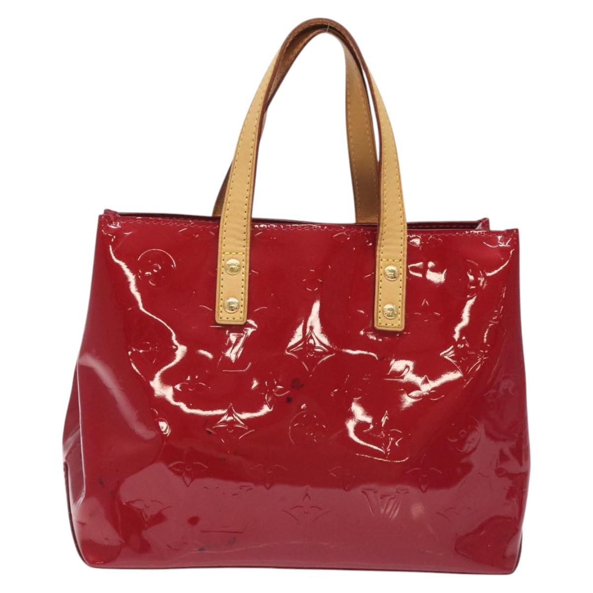 LOUIS VUITTON Monogram Vernis Reade PM Hand Bag Pomme D'amour M91990 Auth 127770