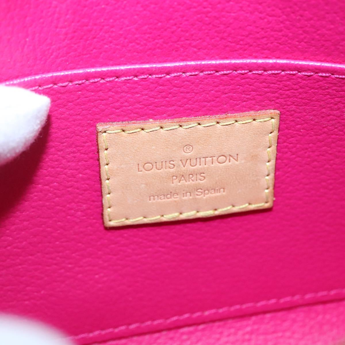 LOUIS VUITTON Vernis Ikat Flower Pochette Cosmetic Pink M90045 LV Auth 127772