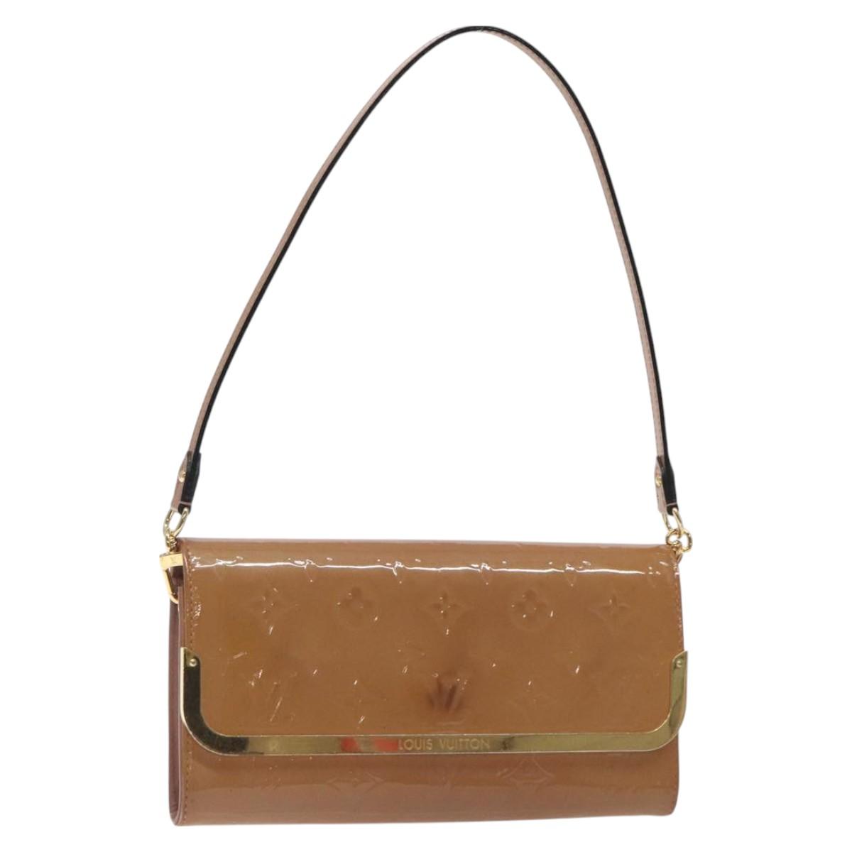 LOUIS VUITTON Vernis Rossmore MM Shoulder Bag Rose Velours M91589 LV Auth 127784
