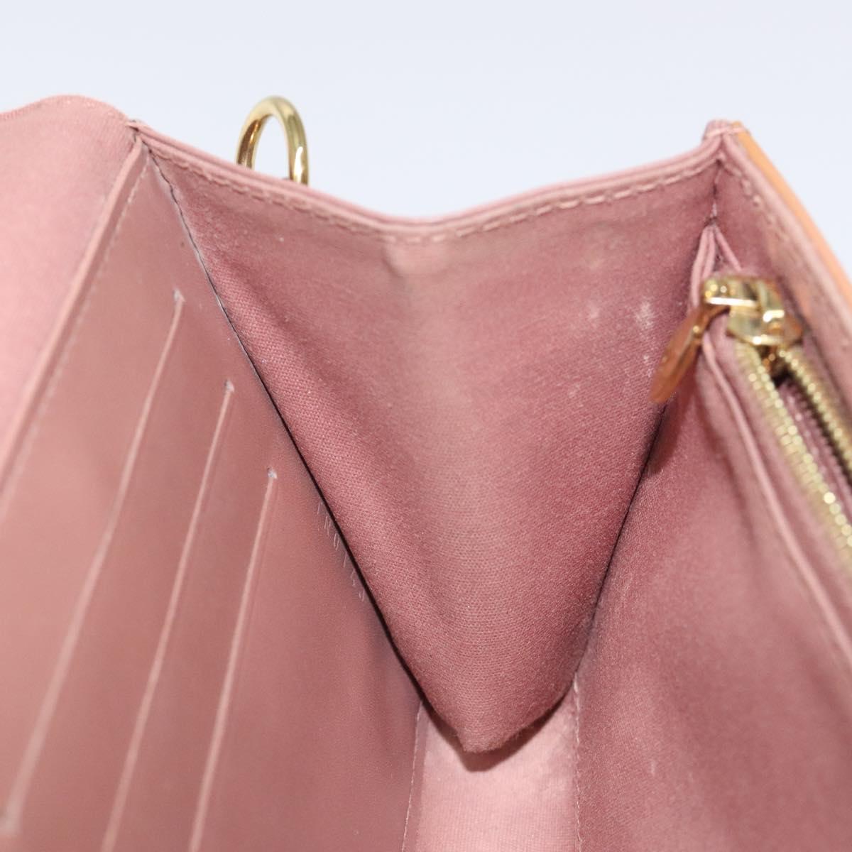 LOUIS VUITTON Vernis Rossmore MM Shoulder Bag Rose Velours M91589 LV Auth 127784
