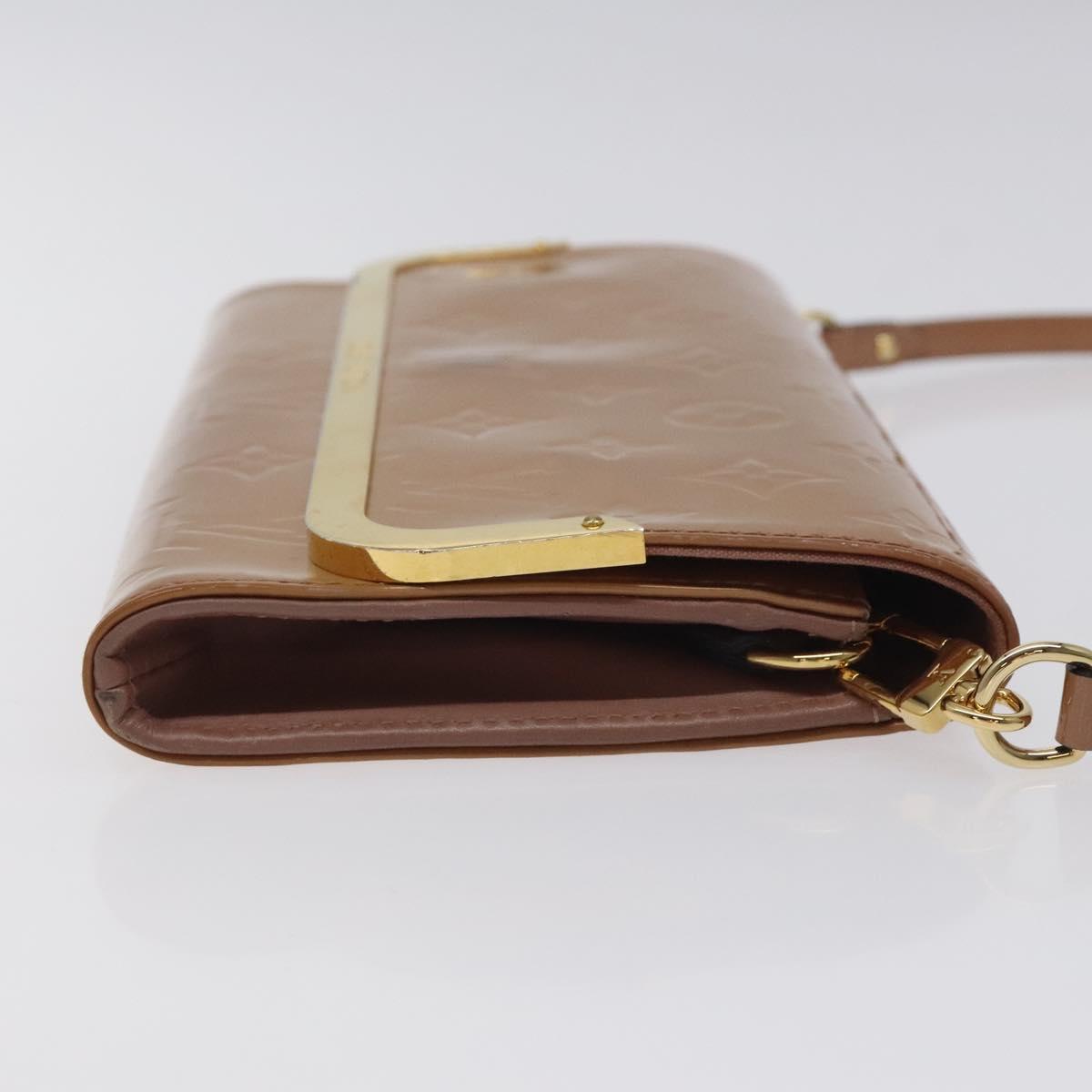 LOUIS VUITTON Vernis Rossmore MM Shoulder Bag Rose Velours M91589 LV Auth 127784