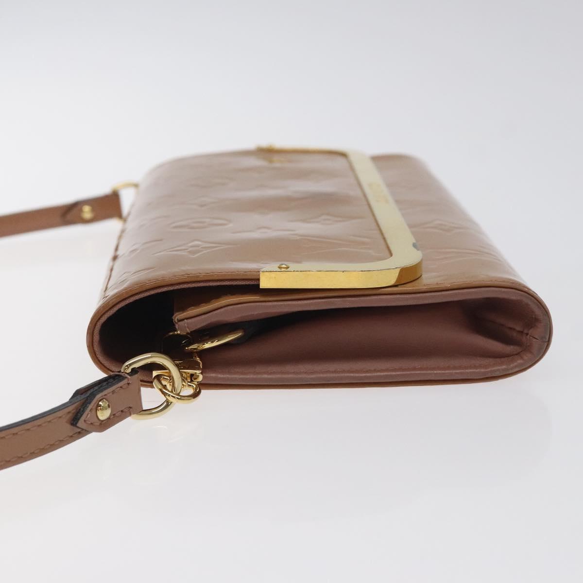 LOUIS VUITTON Vernis Rossmore MM Shoulder Bag Rose Velours M91589 LV Auth 127784