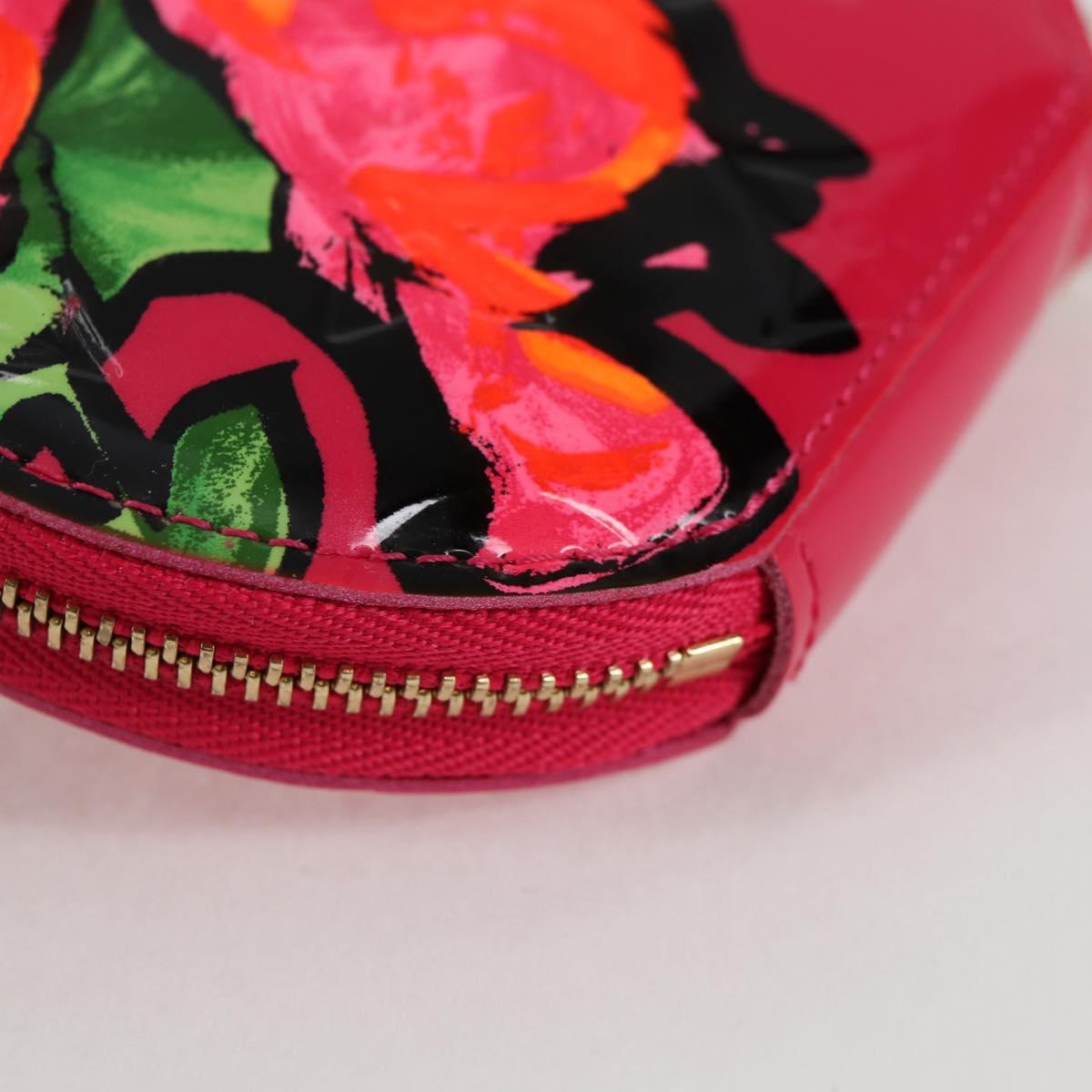 LOUIS VUITTON Vernis Rose Porte Monnaie Chapeau Coin Purse M93690 Auth 127793V
