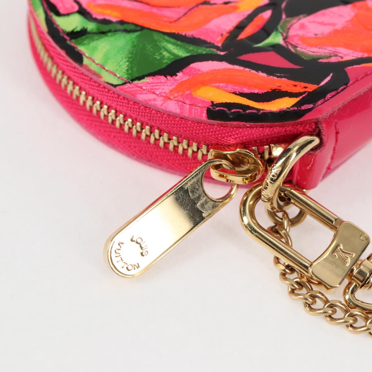 LOUIS VUITTON Vernis Rose Porte Monnaie Chapeau Coin Purse M93690 Auth 127793V