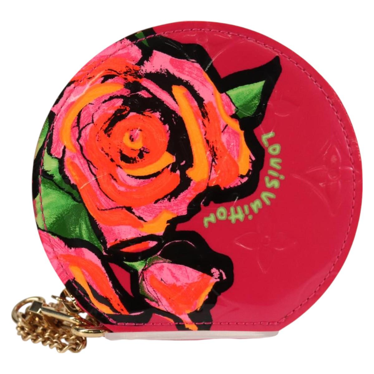 LOUIS VUITTON Vernis Rose Porte Monnaie Chapeau Coin Purse M93690 Auth 127793V