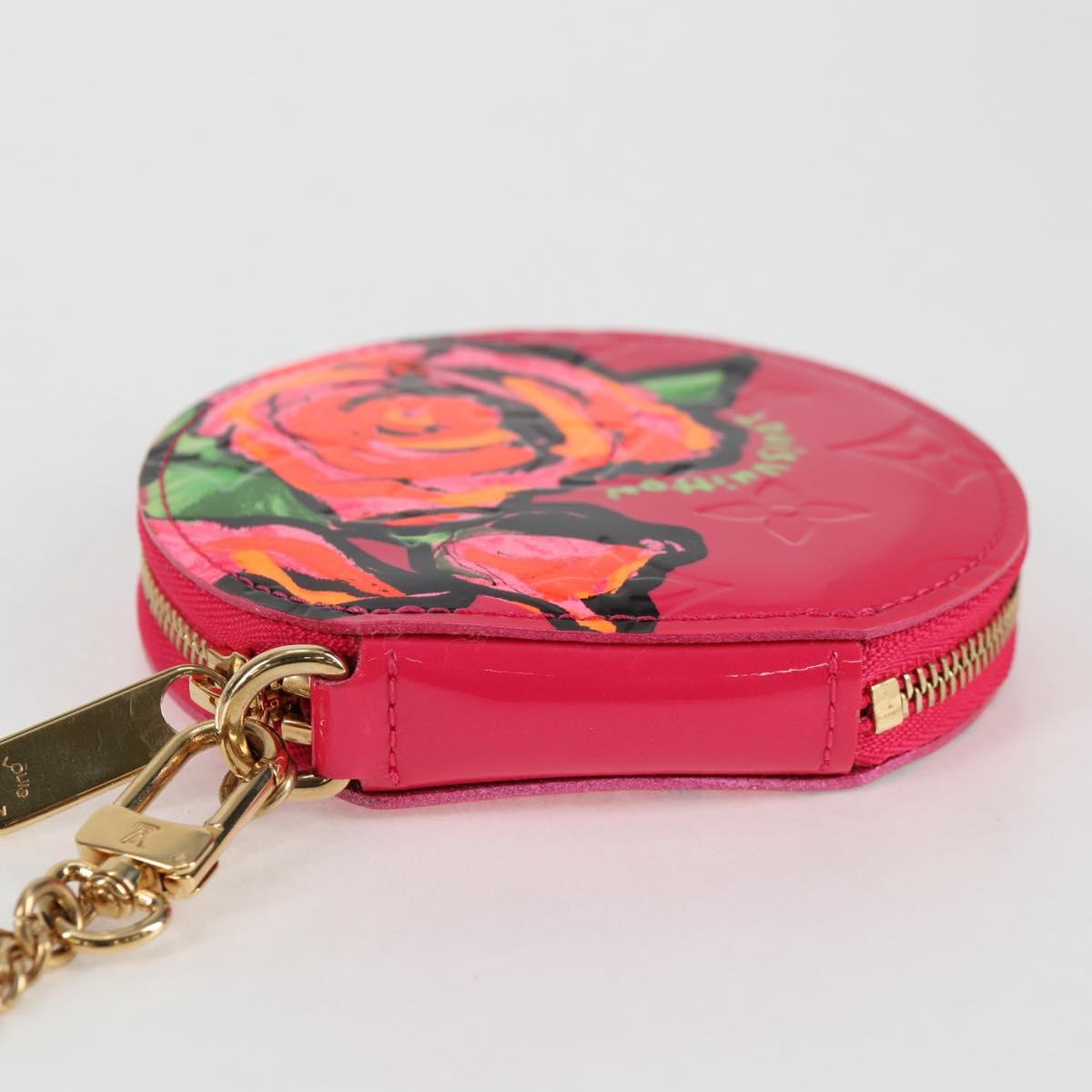 LOUIS VUITTON Vernis Rose Porte Monnaie Chapeau Coin Purse M93690 Auth 127793V