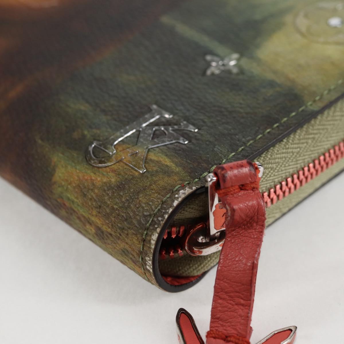 LOUIS VUITTON Masters Collection Da Vinci Zippy Wallet Green M64606 Auth 127794A