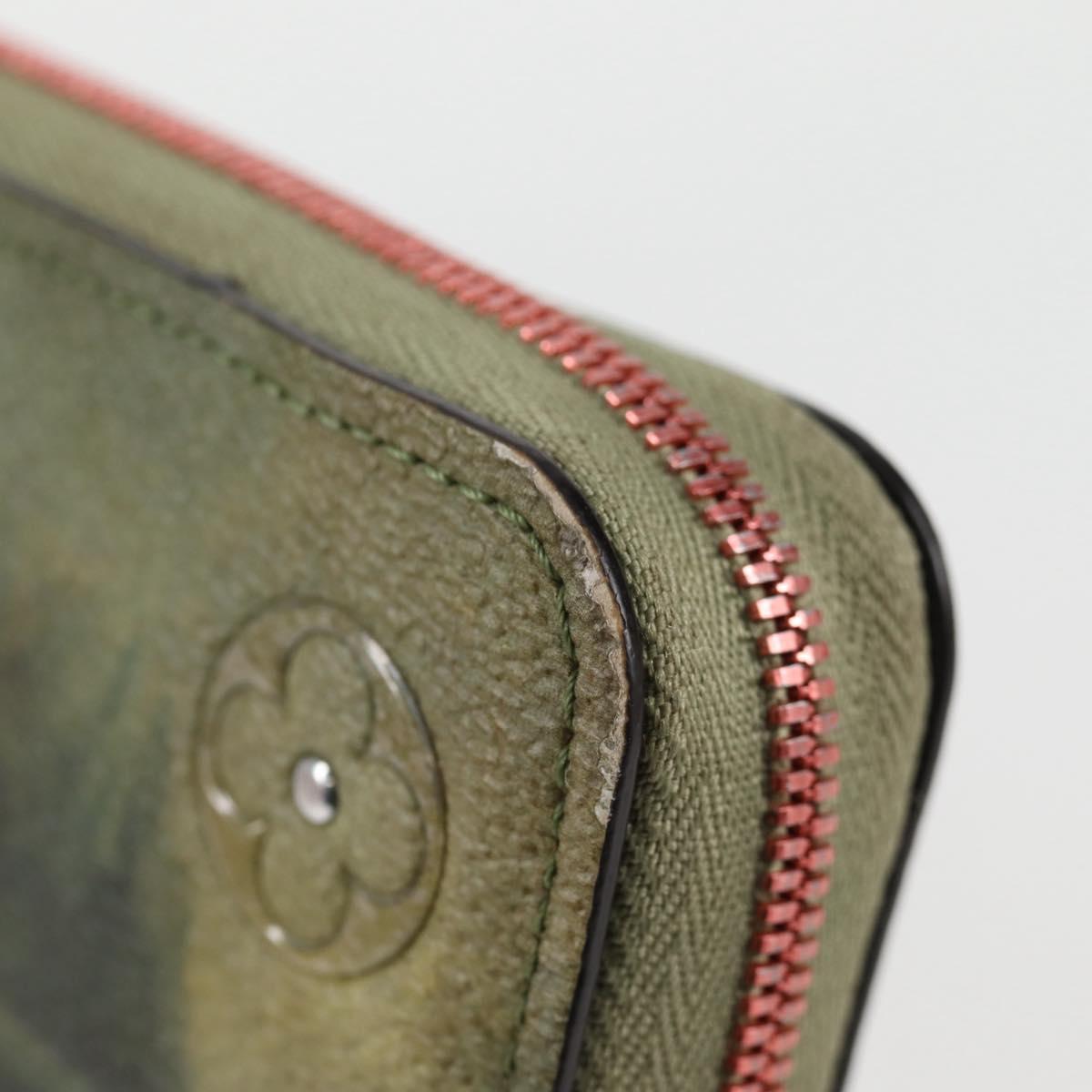 LOUIS VUITTON Masters Collection Da Vinci Zippy Wallet Green M64606 Auth 127794A