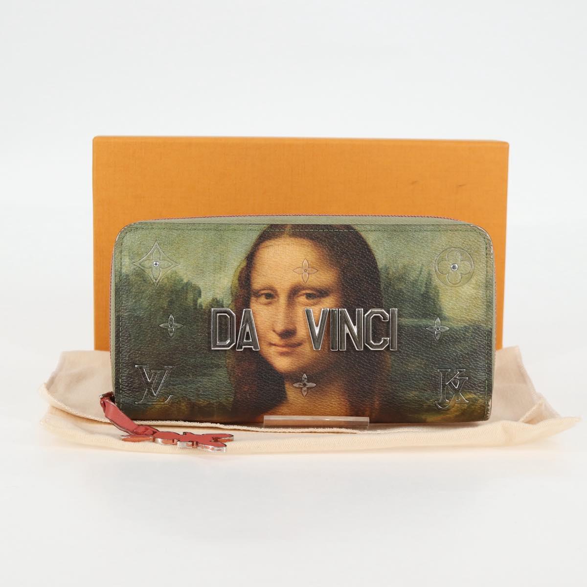 LOUIS VUITTON Masters Collection Da Vinci Zippy Wallet Green M64606 Auth 127794A