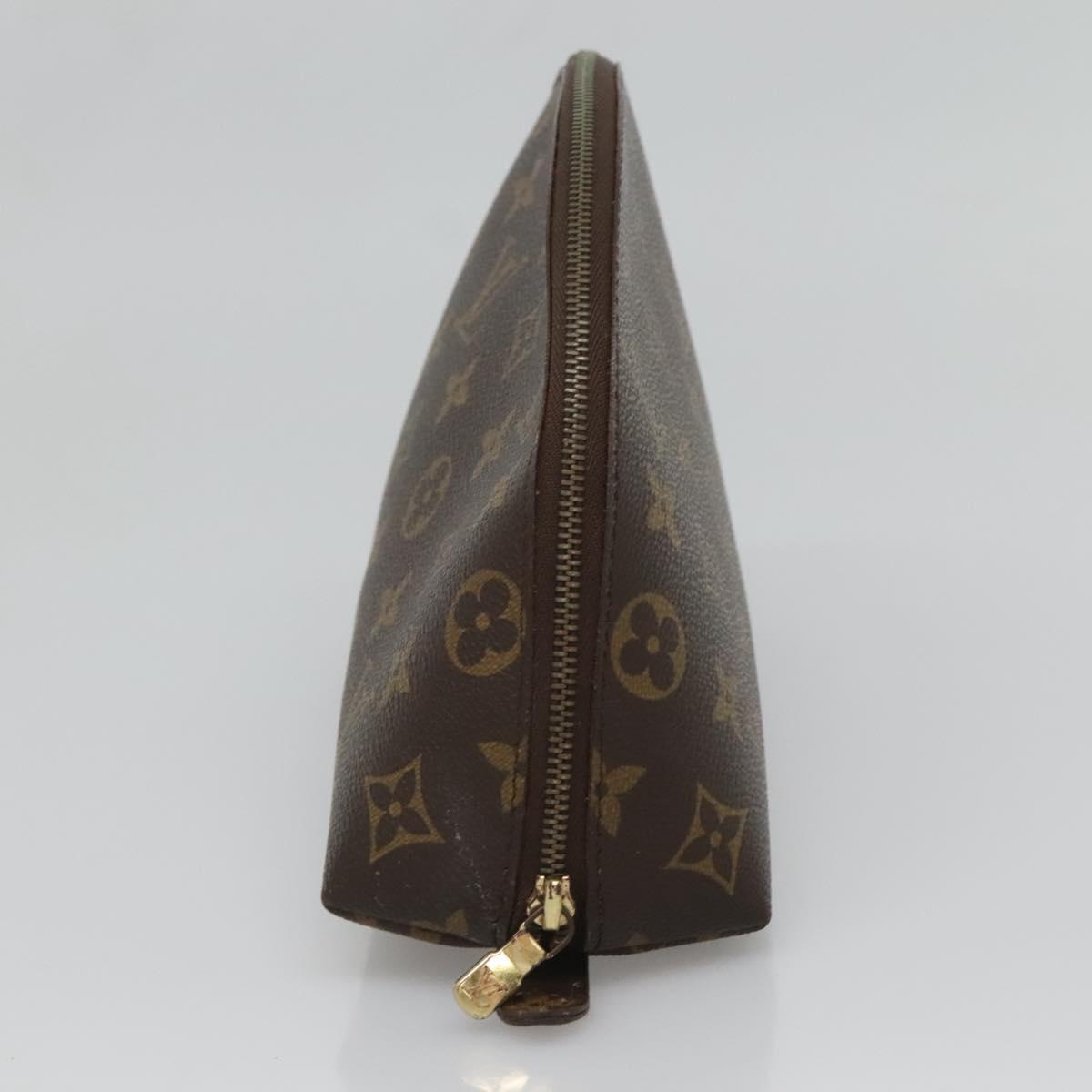 LOUIS VUITTON Monogram Trousse Demi Ronde Cosmetic Pouch M47520 LV Auth 127801
